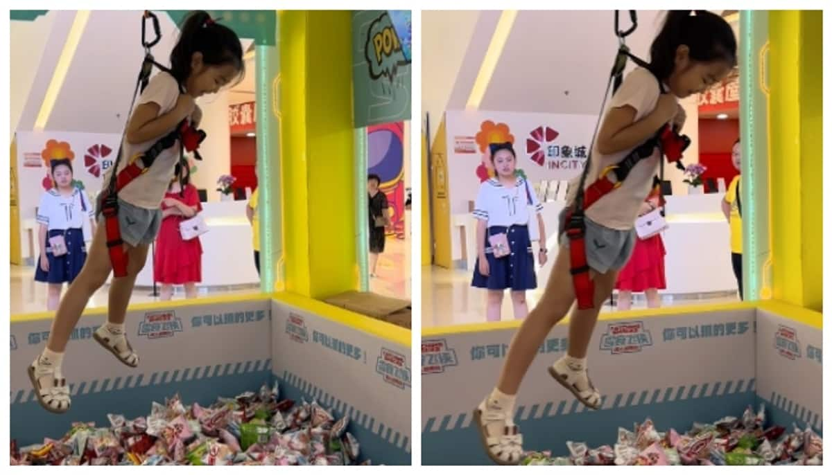 Social media praises the video of an intelligence of child collecting more packets of chips at mall game goes viral 