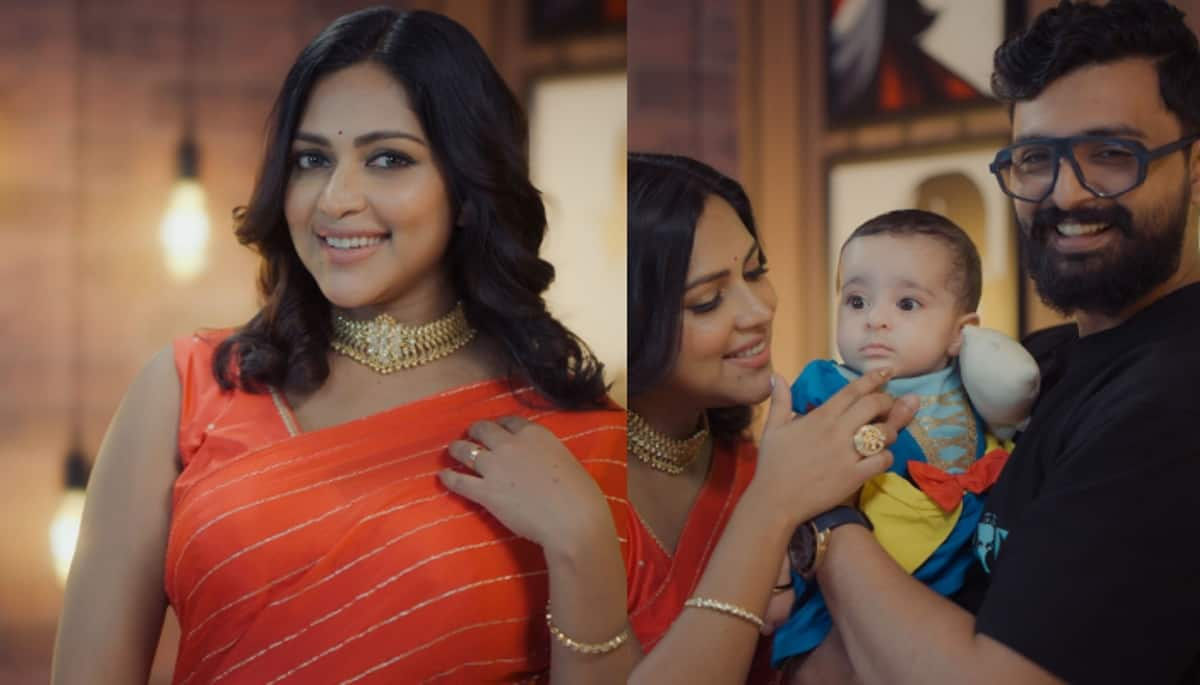 actress amala paul with pearle maaney son viral photos ans