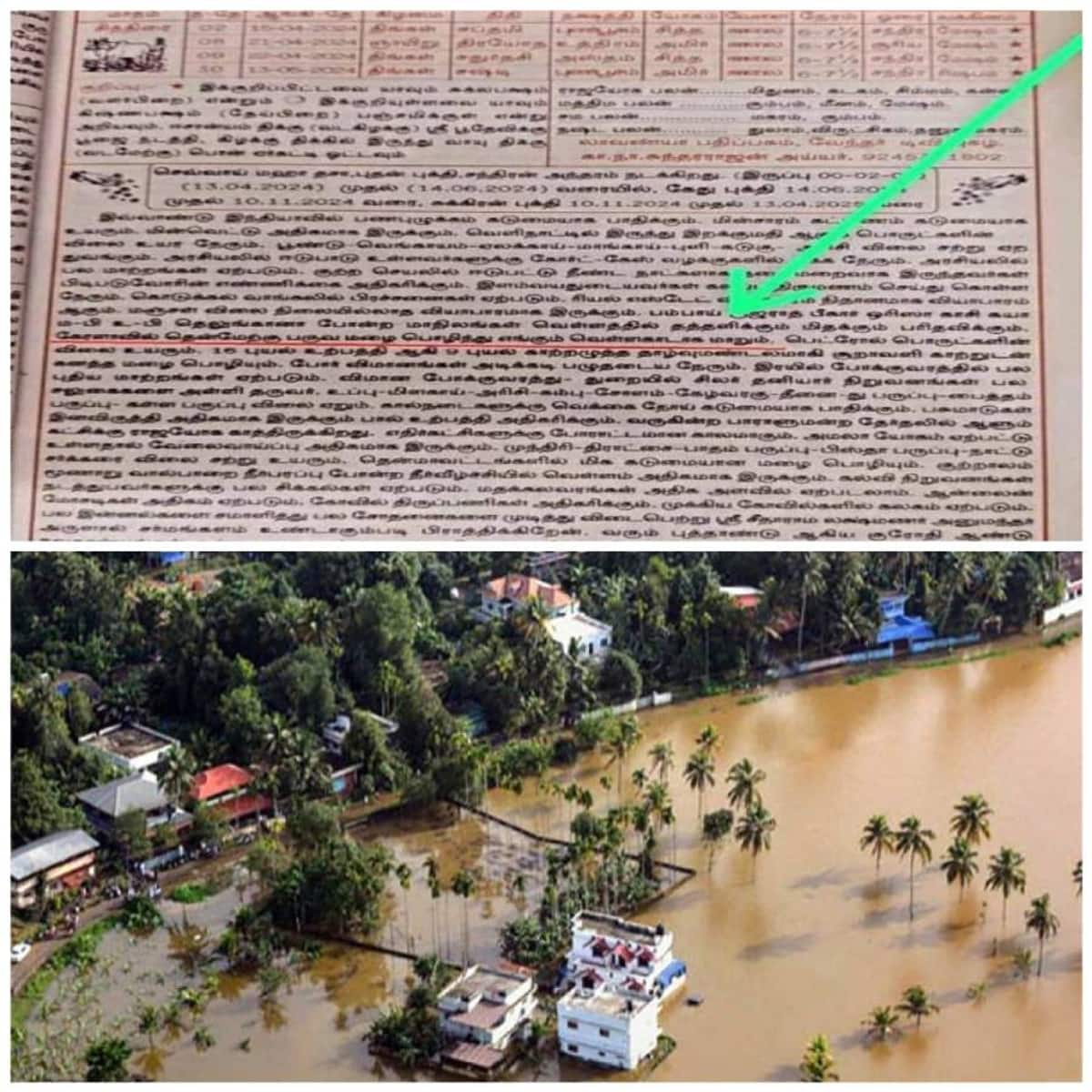 Is Tamil Panchangam Predictions about kerala floods 2024 became true Rya