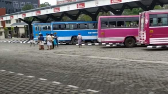 Private buses on Thrissur - Kodungallur route suspended services because roads closed for concrete works and not able to run on time