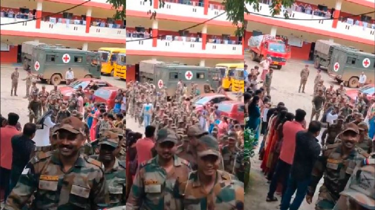 Keralites bids emotional farewell to soldiers, dog squad who participated in rescue operations during wayanad landslides akb