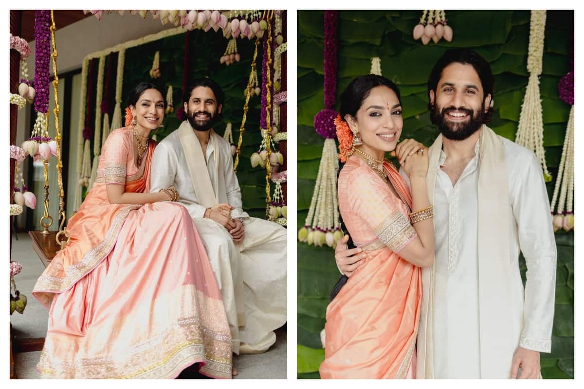 Naga Chaitanya and Sobhita Dhulipala shared the first pics from their engagement ceremony vel