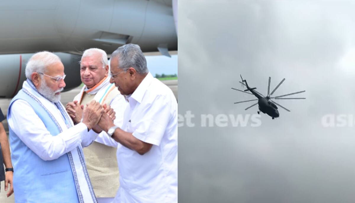 PM Modi Wayanad Visit Modi carries out aerial survey of disaster hit areas Rya