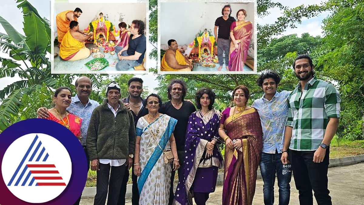 Sandalwood celebrity couple Upendra and Priyanka with whole family celebrates Nag Panchami 2024 pav