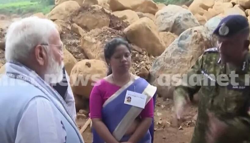 PM Modi reaches Wayanad's Chooralmala; Officials brief him about disaster, rescue operations (WATCH)