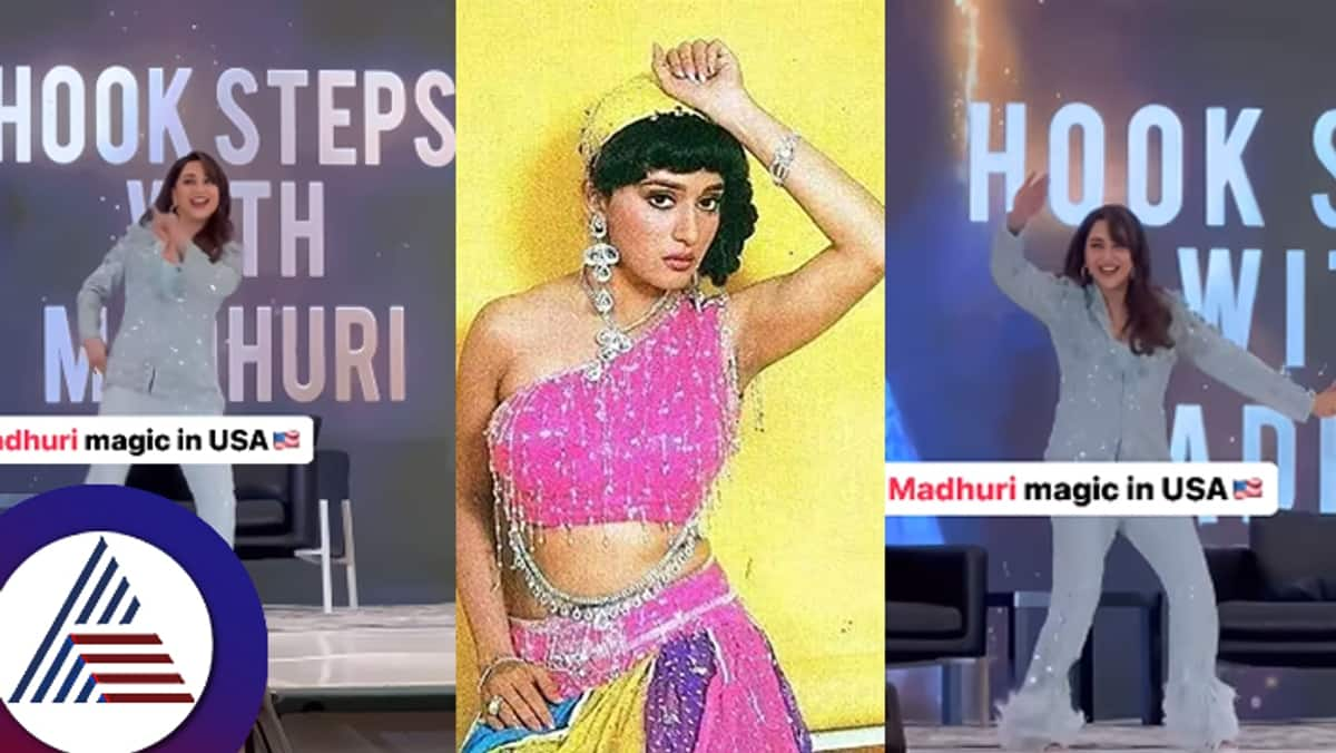 madhuri dixit performs iconic hook steps from her evergreen Ek Do Teen song at US tour suc