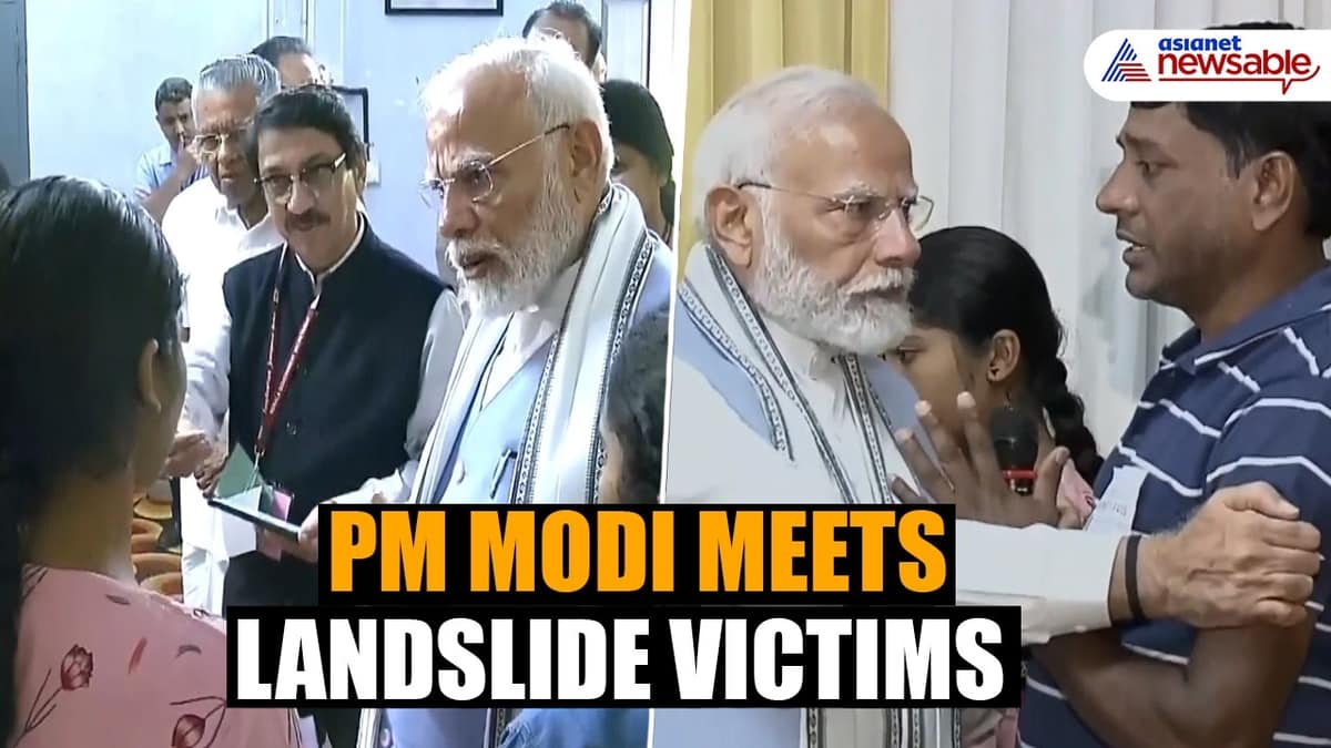 PM Modi comforts Wayanad disaster victims living in relief camps [WATCH] anr