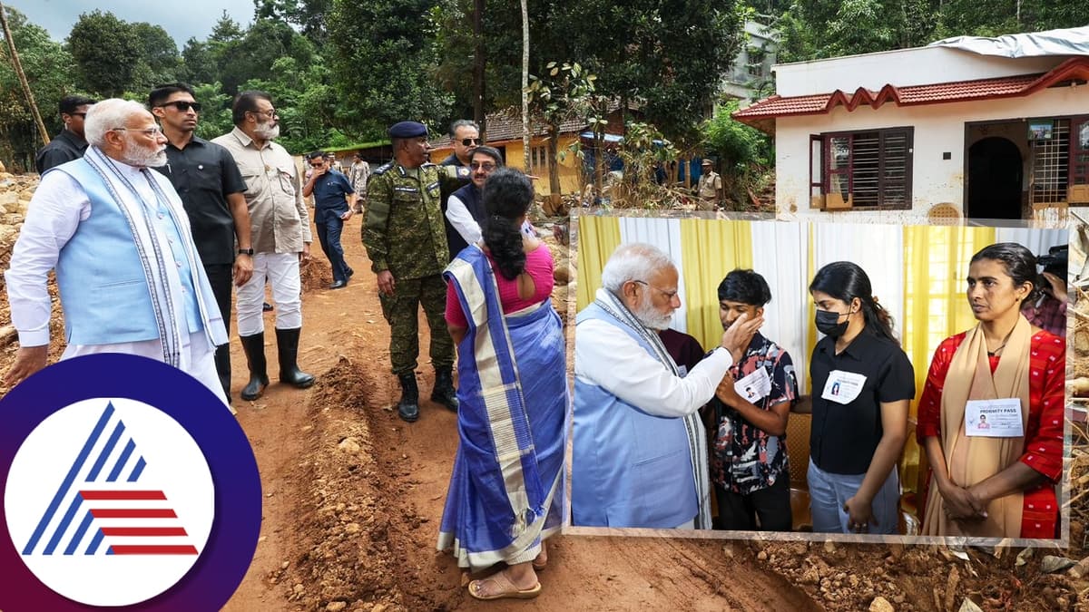 PM Narendra Modi interact with victims of Wayanad disaster after visit landslide place ckm