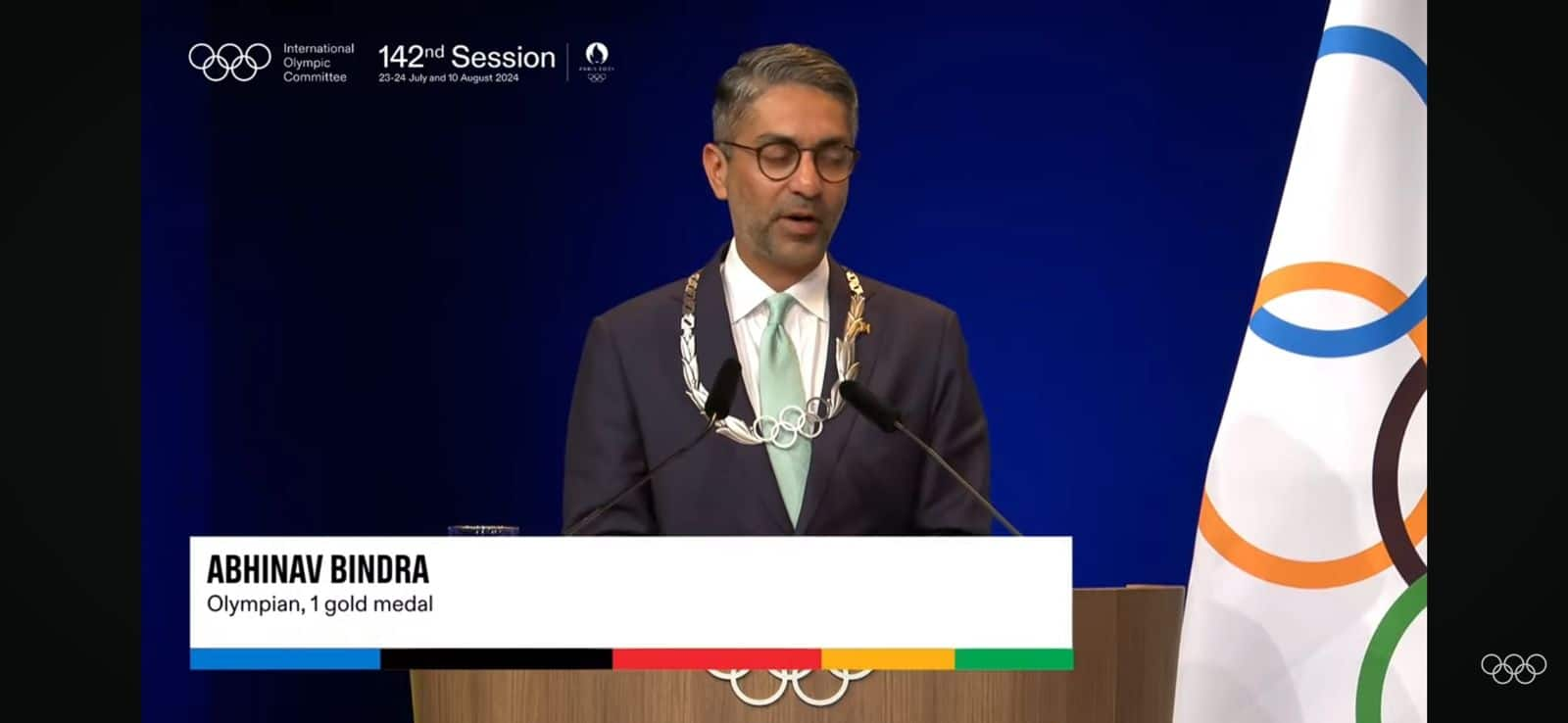 Indian shooter Abhinav Bindra Honored with Olympic Order at IOC Session in Paris, Honored as the second Indian RMA