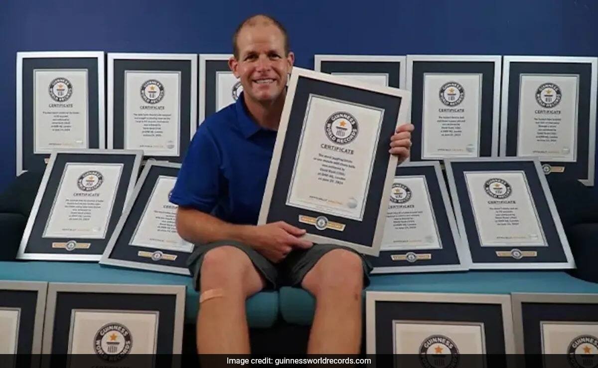 US Man, Dubbed "Serial Record Breaker", Sets 15 Guinness World Records In Single Day sgb