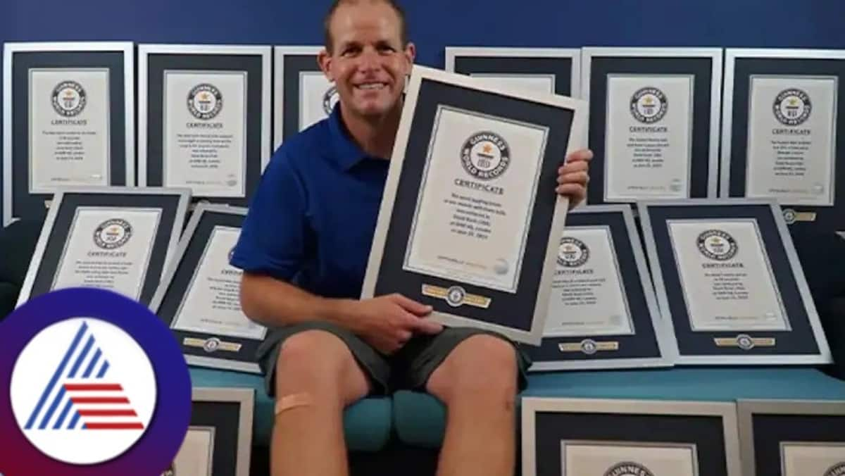 US Man David Rush dubbed serial record breaker set 15 guineess world record in single day rav