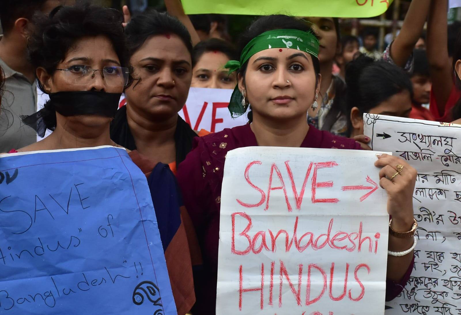 Bangladesh minority hindus protest against atrocities after political unrest ckm