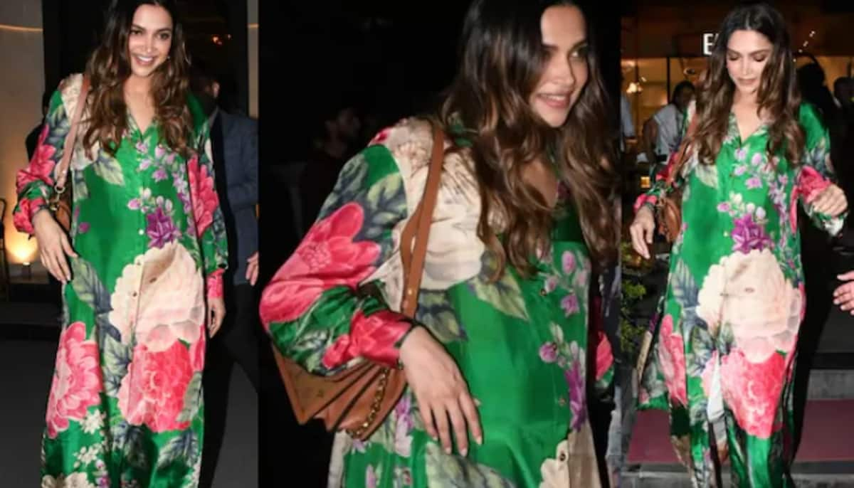 Mom To Be Deepika Padukone Flaunts Her Baby Bump In Chic Floral Sabyasachi Kurta