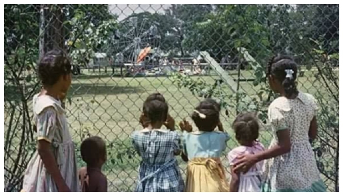 Locals rename dead children's park because of the presence of a ghost in the childrens playground 