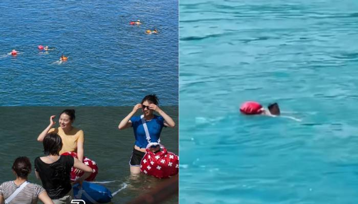 people swim to work in Switzerland viral post  