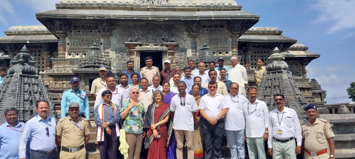 unesco director visited  beluru Halebidu Hoysala Temples after World Heritage Sites gow