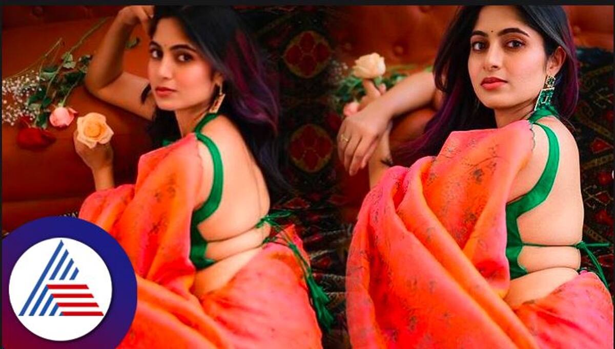 Actress Kushi ravi backless blouse saree look viral netizen questions her trust issue vcs