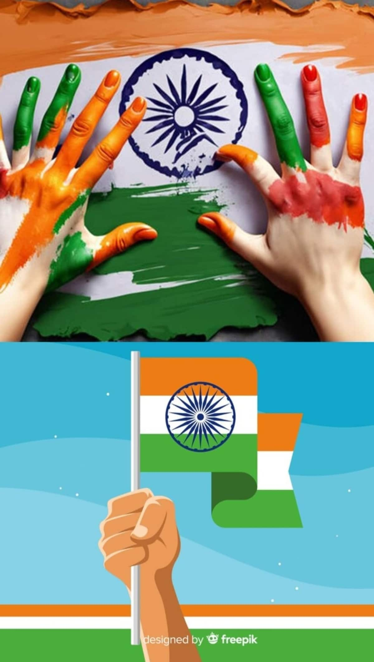 DIY Indian Flag for Independence Day Easy School Project for Kids iwh