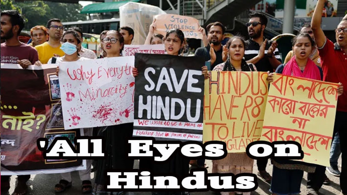 in Bangladesh Violence Against Hindus #AllEyesOnHindusInBangladesh trending! dee