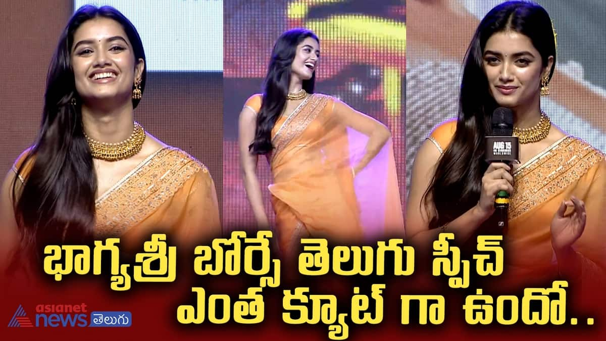 Bhagyashri Borse Lovely Telugu Speech at Mr Bachchan Pre Release Event