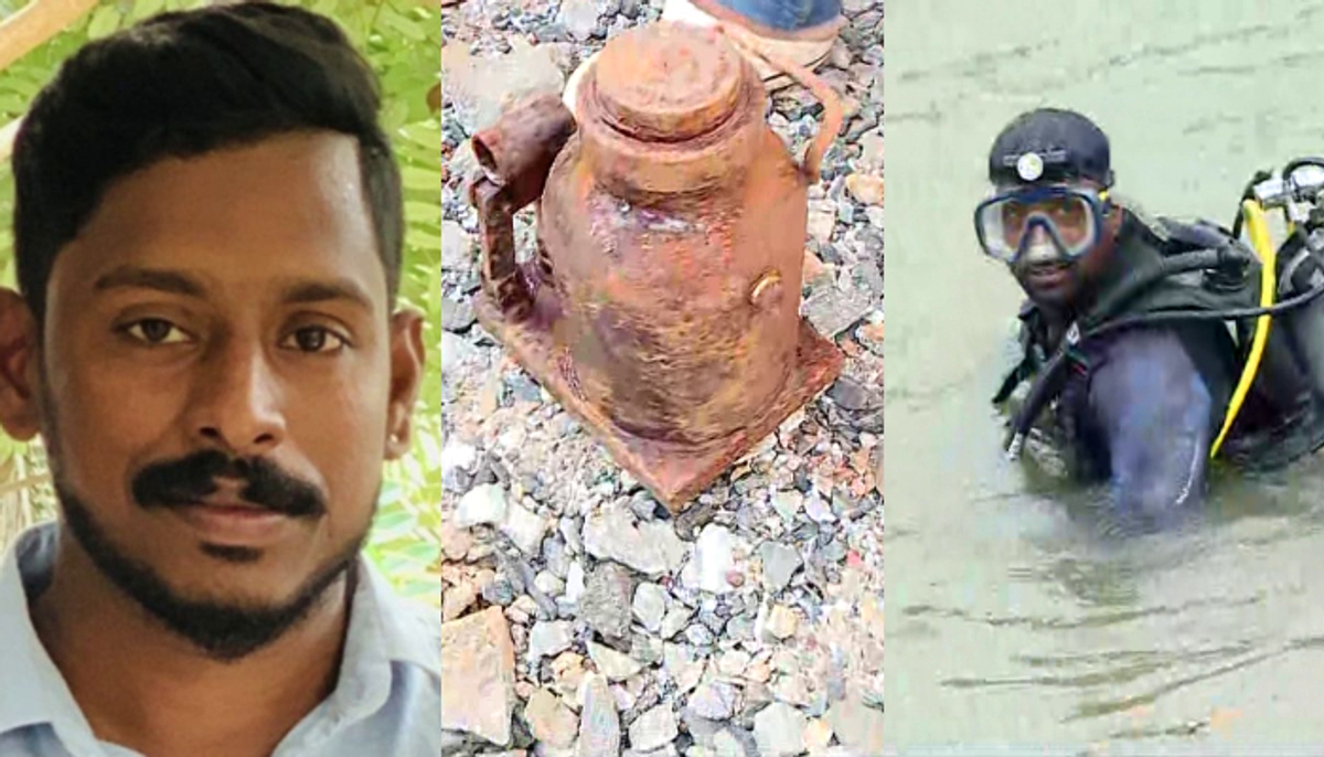 Karnataka: Diver Eshwar Malpe recovers hydraulic jack believed to be from missing Kerala driver Arjun's lorry dmn