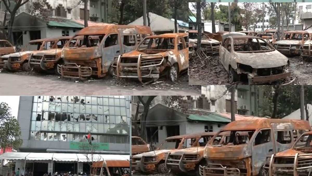 Bangladesh unrest: Luxury vehicles worth over Rs 65 crore reduced to ashes at Dhaka's Setu Bhaban vkp