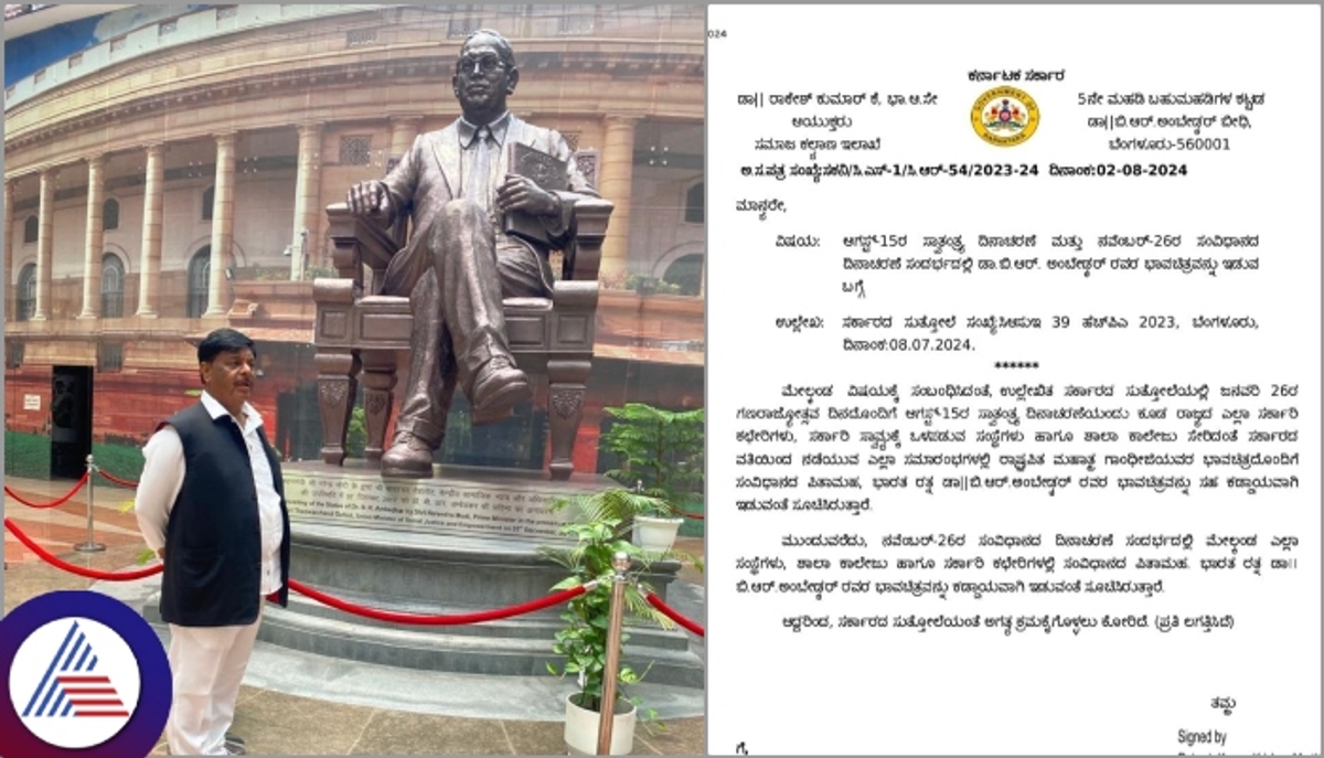 Independence Day Ambedkar photo mandatory Minister HC Mahadevappa instructs sat