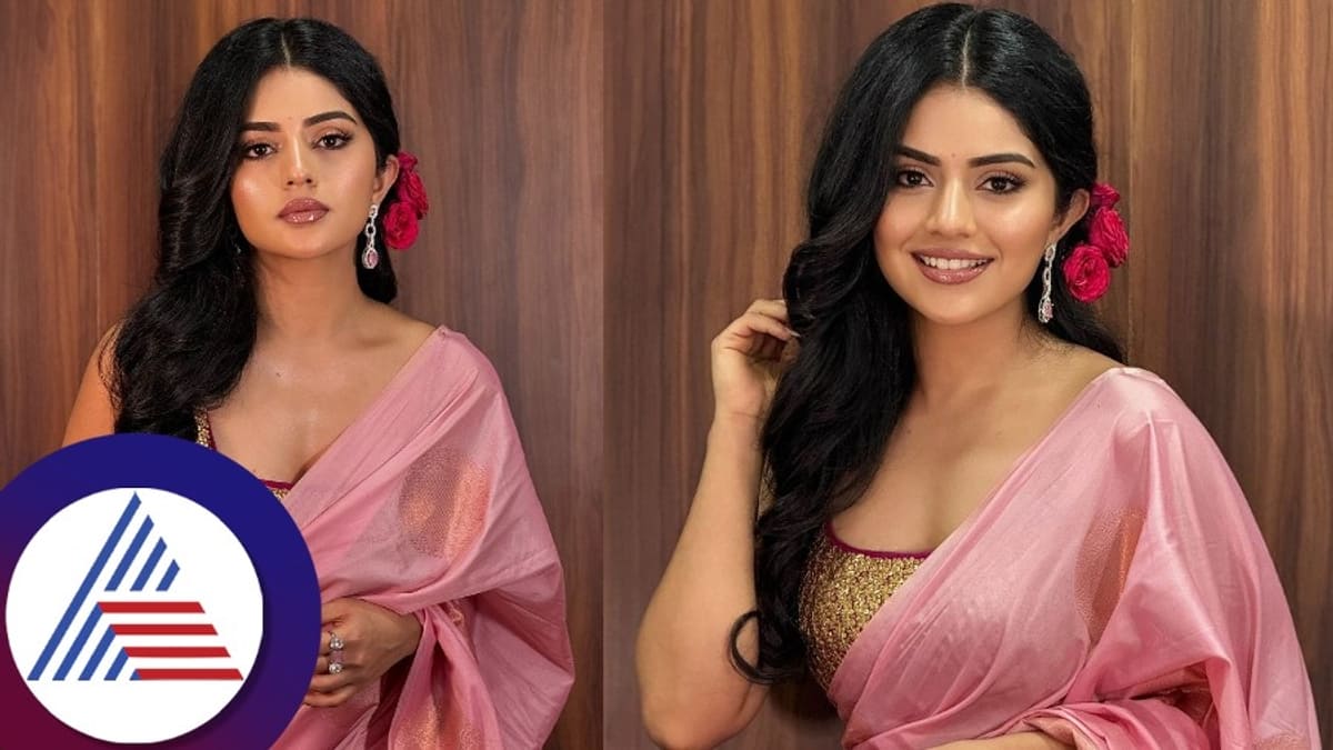 Jothe Jotheyali Fame Actress Megha Shetty has Shared Wear Pink Saree Pics Netizens Reacts gvd