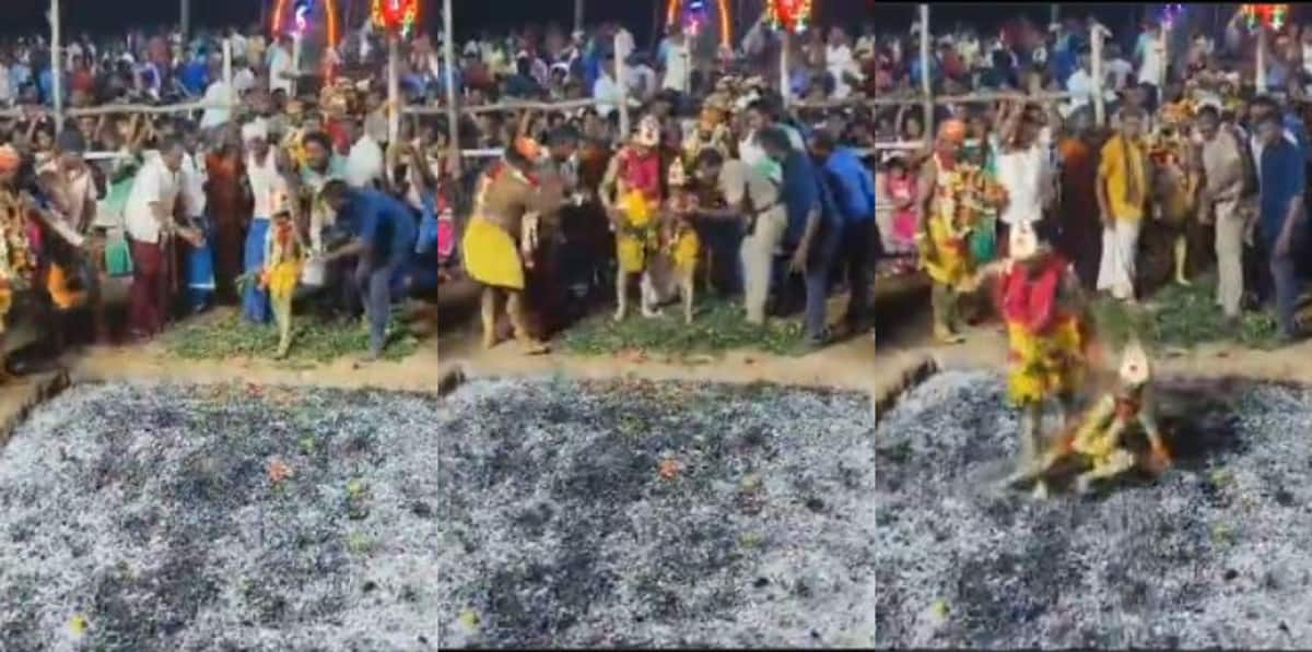 7 year old boy slips into ember pit during fire walk rituals  sustained burn injuries