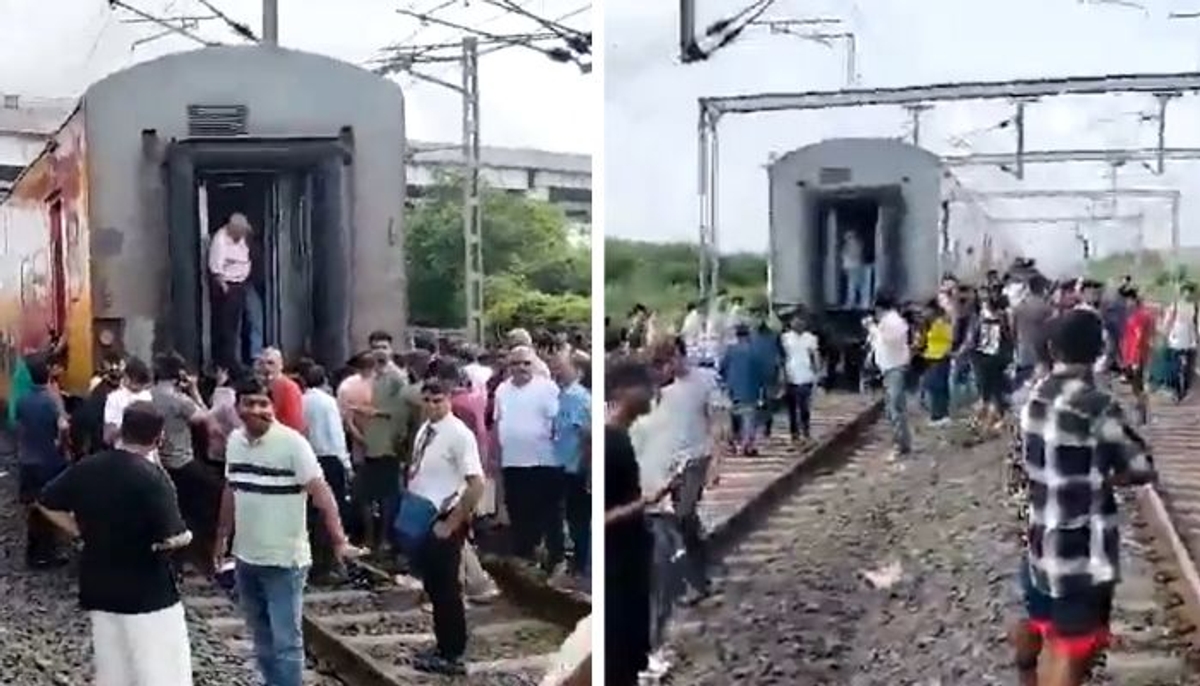 Gujarat Ahmedabad Mumbai Double Decker Express detaches near Surat no injuries reported WATCH vkp