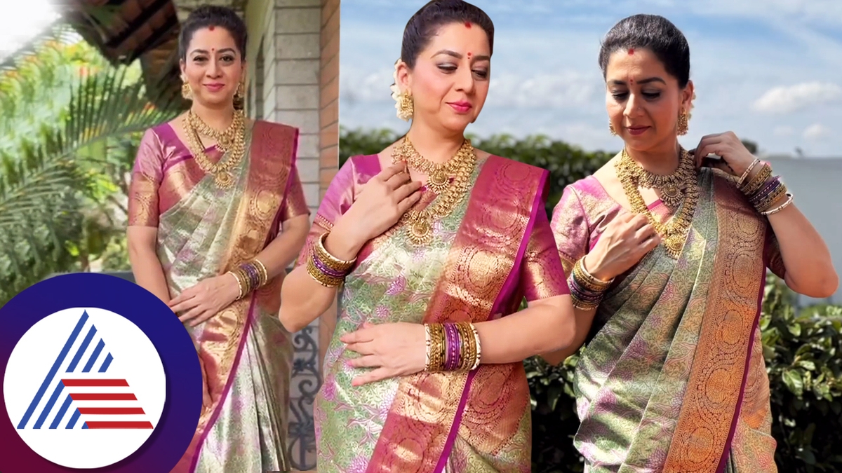 actress sudharani made reels in a saree for the occasion of varamahalakshmi roo