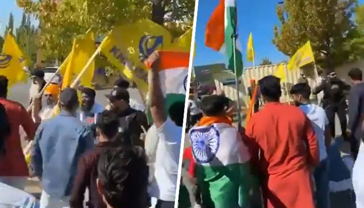 Canada Khalistani supporters disrupt Tiranga rally in Surrey, face pushback from Indian nationals (WATCH) AJR