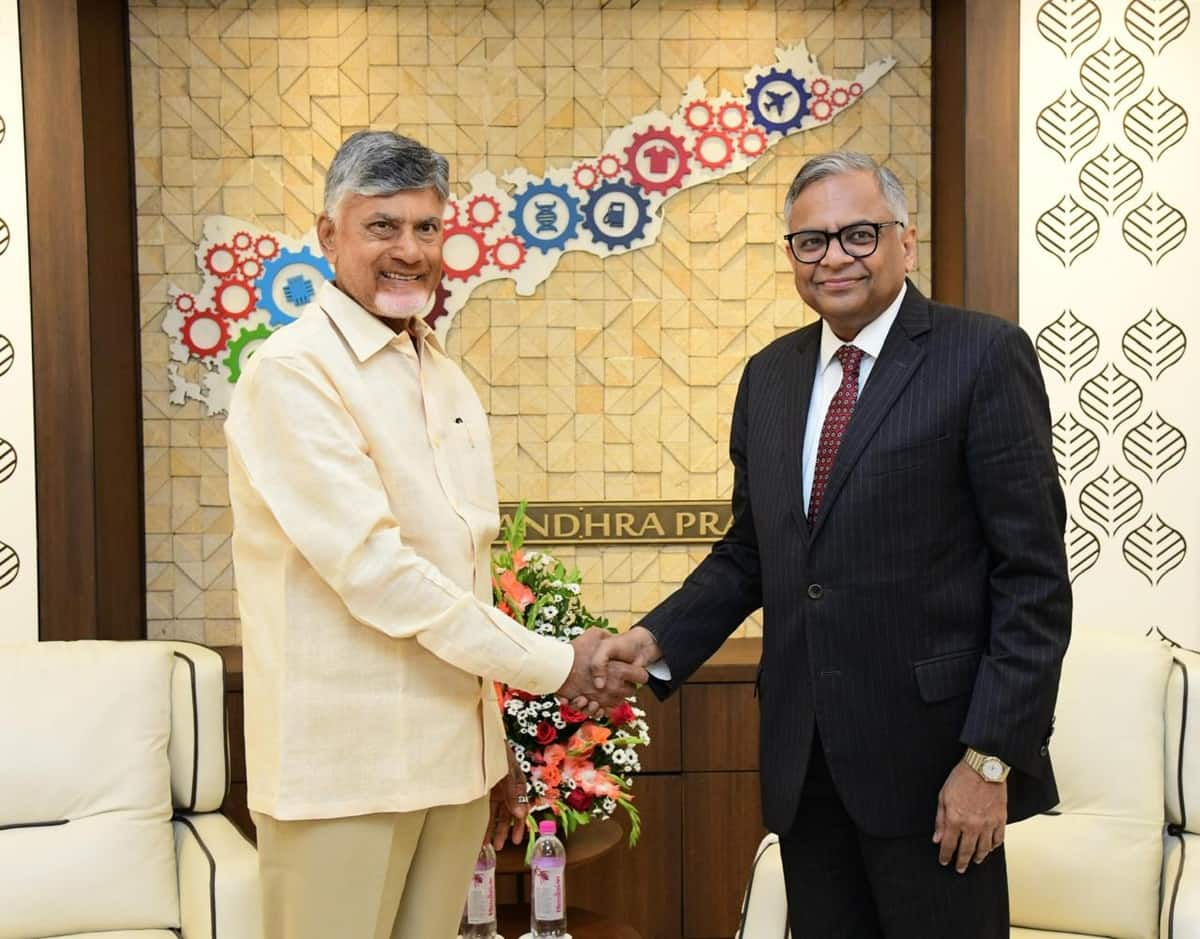 CM Chandrababu's Key Meeting with Tata Chairman: Vision 2047 and Industrial Growth in AP GVR