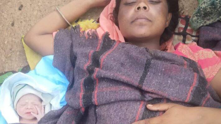 Woman delivery Baby
