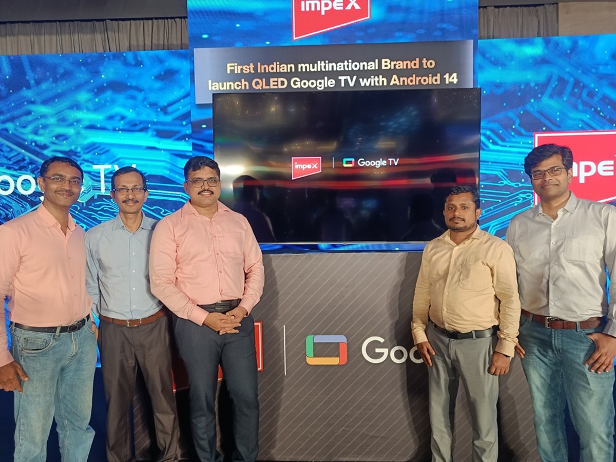 impex first indian multi national brand to introduce android 14 qled google tv