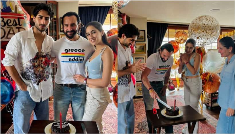 'Happiest birthday Abba....', Sara Ali Khan gives glimpse into Saif Ali Khan's intimate birthday celebration