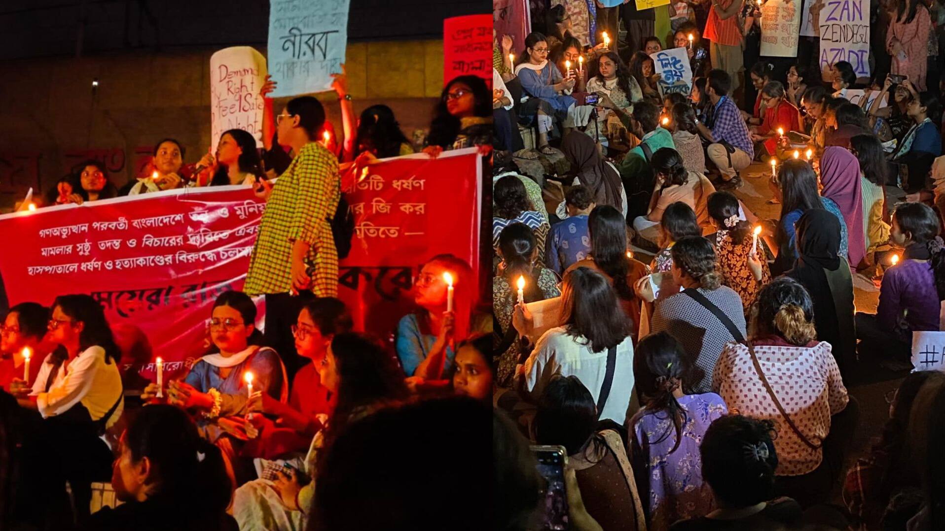 PROTEST AT BANGLADESH FOR RG KAR