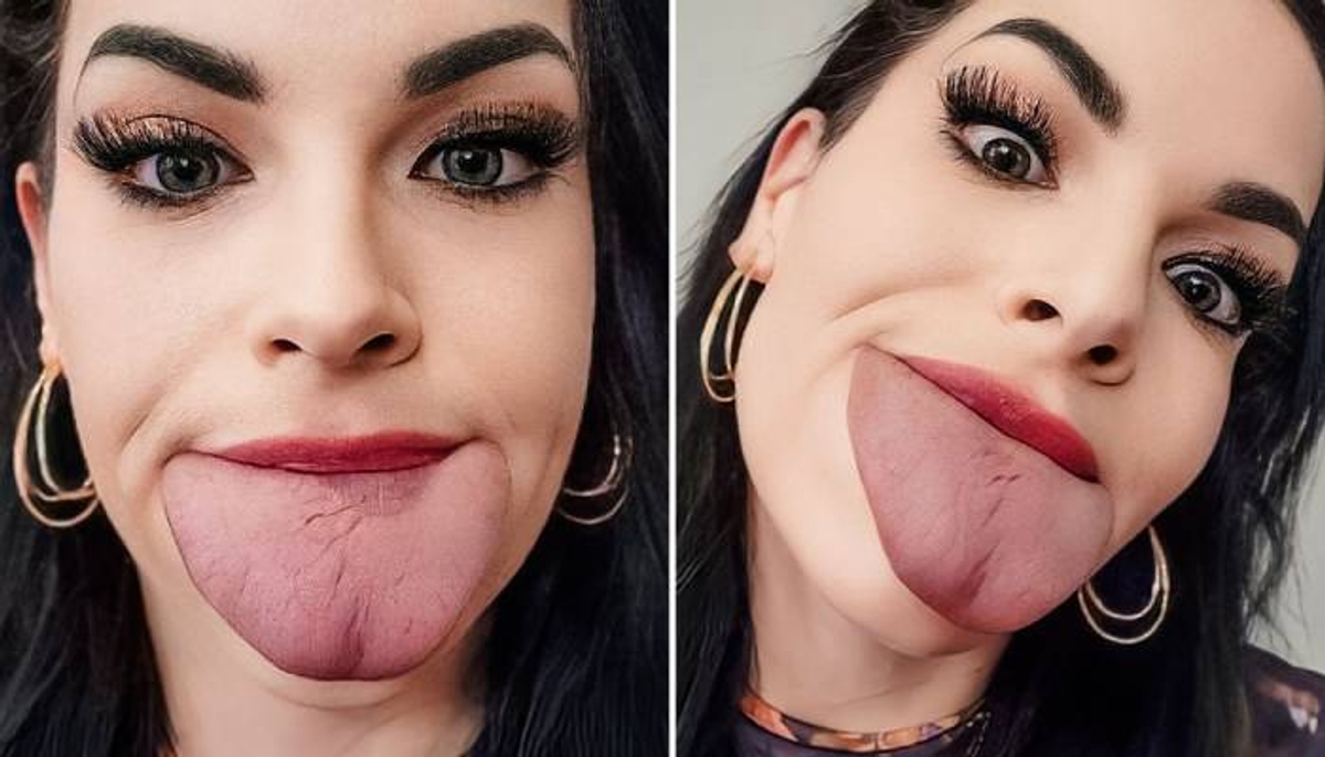 woman with worlds widest tongue sets world record Brittany Lacayo