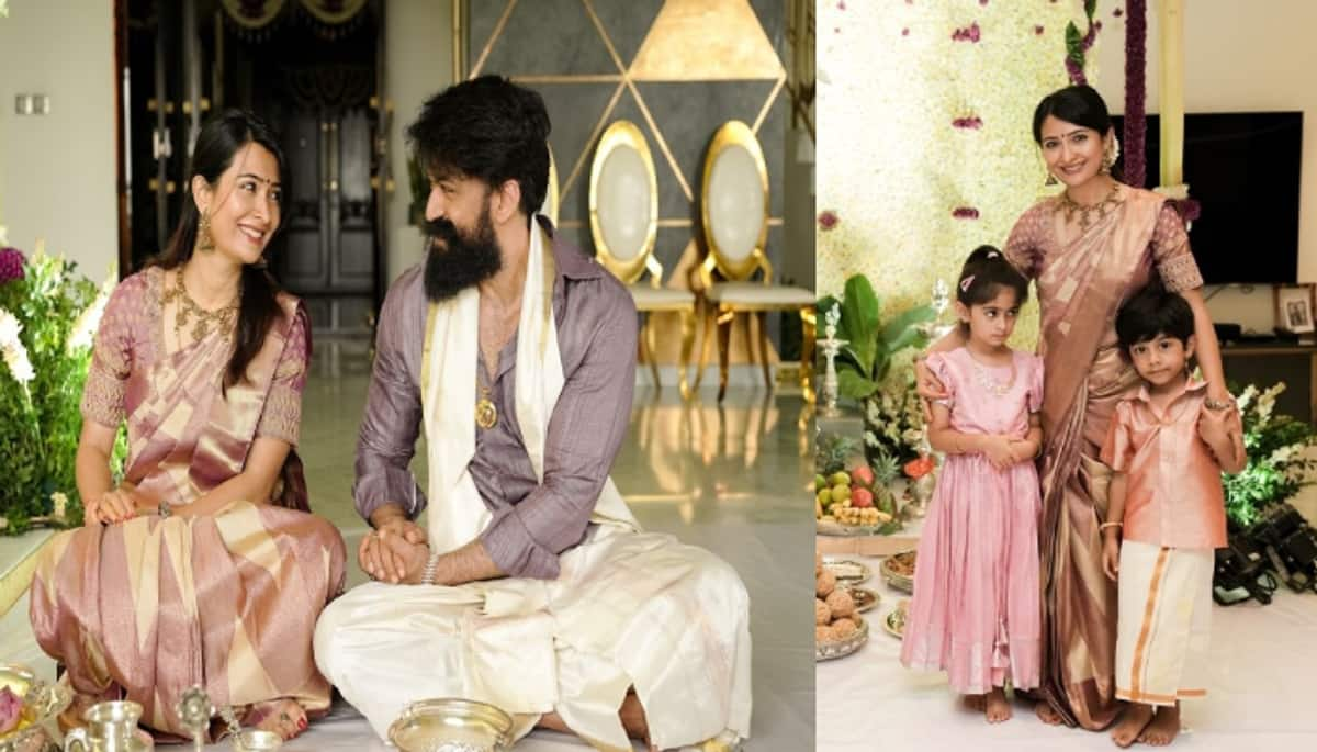 Actor Yash Celebrated Varalakshmi Viratham with his wife Radhika ans