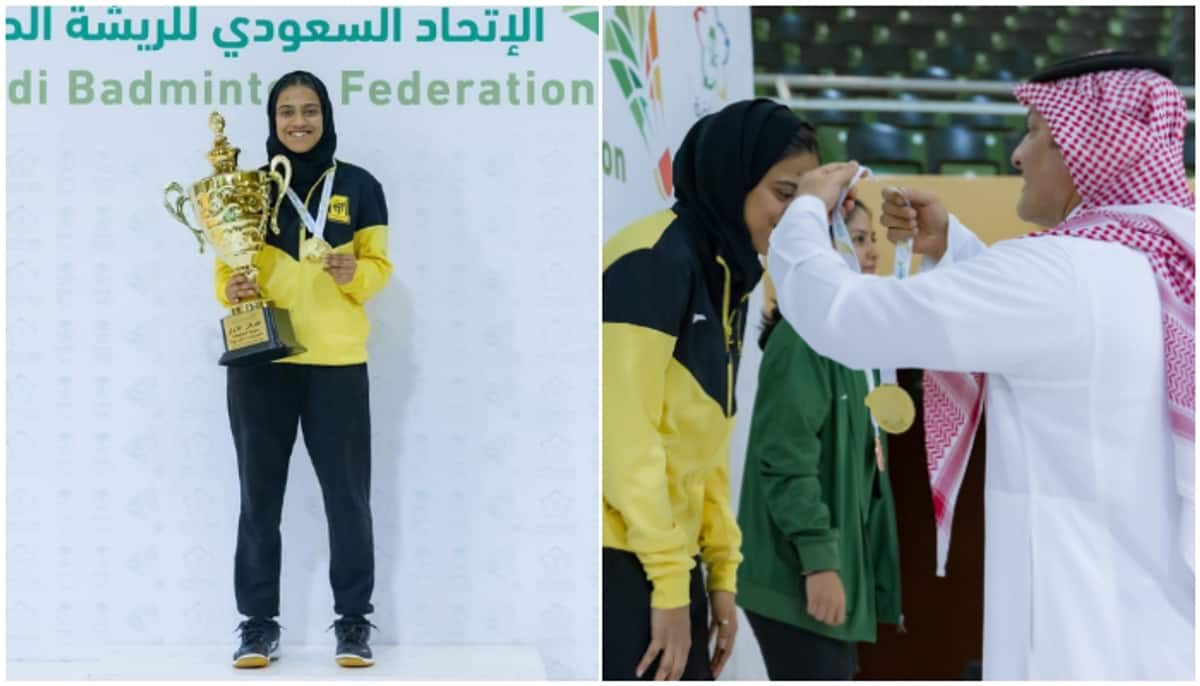 malayali girl khadeeja won two gold medals in saudi junior under 19 badminton tournament 