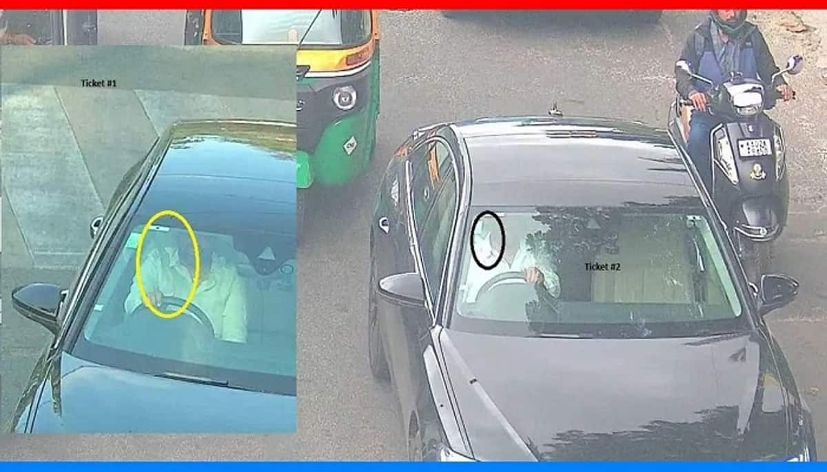 Bengaluru traffic Ai cameras raising false ticket for seatbelt with similar color belt and shirt san