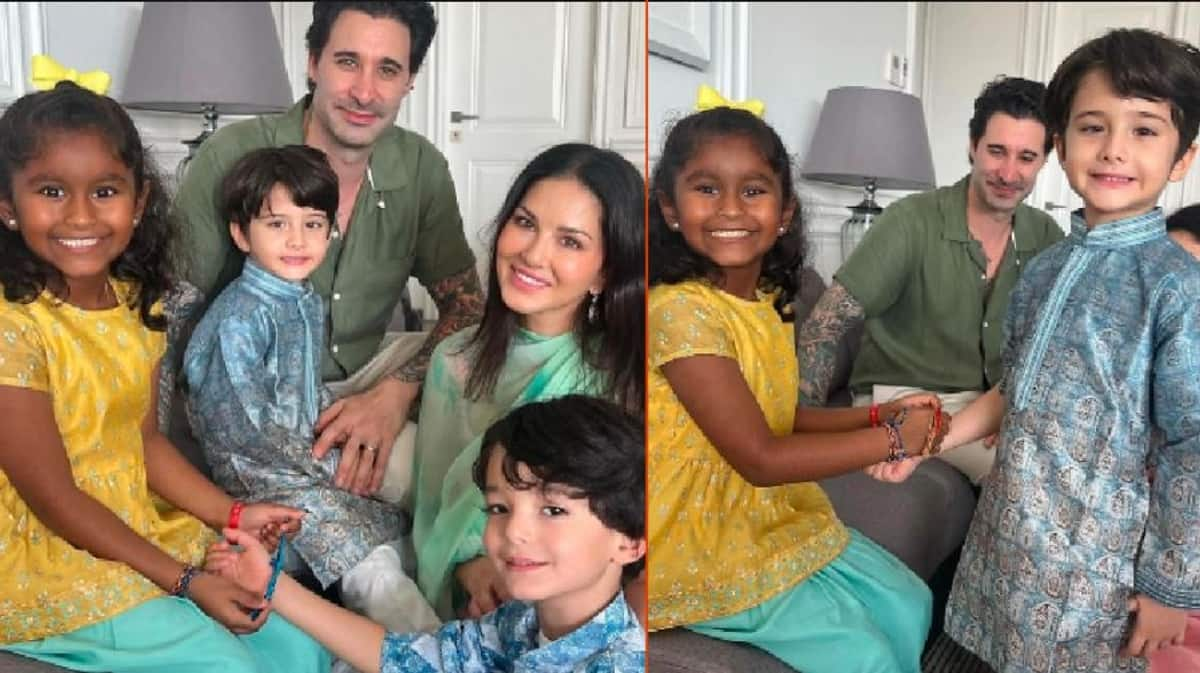 Actress Sunny Leone celebrated Rakhi festival with her family and team akb