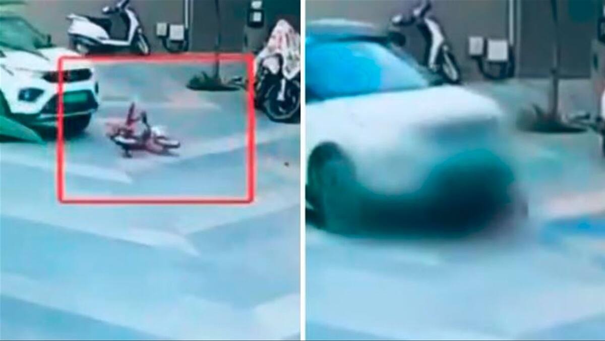 gujarat 4 year old baby died after Tata nexon car moved on her after she fell from cycle akb