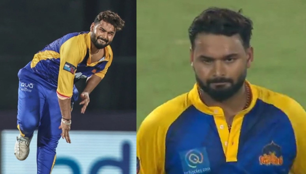 watch video rishabh pant bowling in delhi premier league