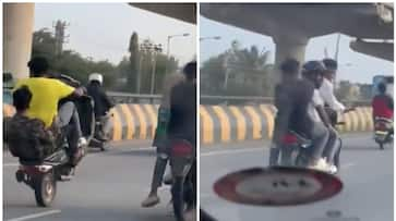 Watch Bengaluru police nab 44 for stunt riding social media reacts with Instant Karma NTI