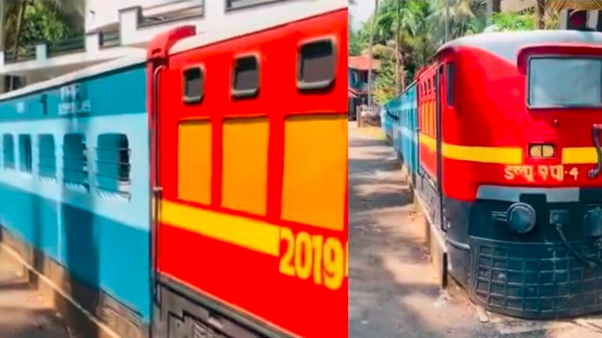 Railway retired employee built railway coach themed compound in Kerala akb