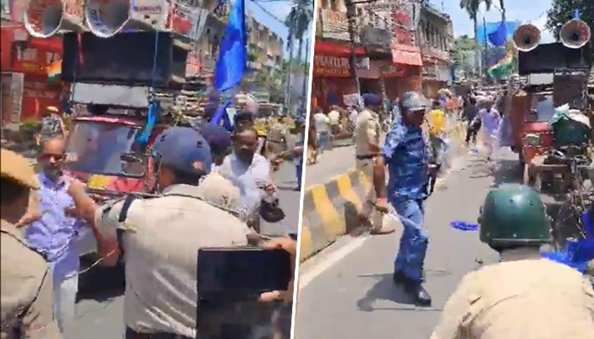 Bharat Bandh protests turn violent in Patna: Police lathicharge; major rail, road disrupted (WATCH) AJR