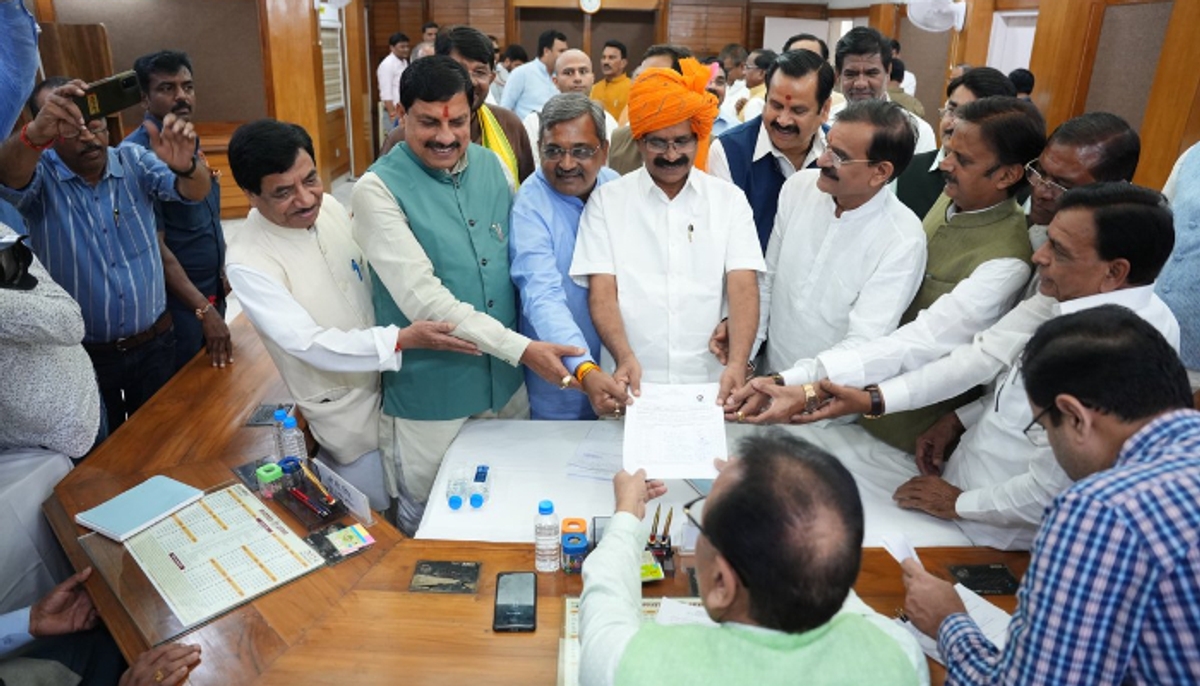 MoS George Kurian files nomination for Rajya Sabha by-election in Madhya Pradesh anr