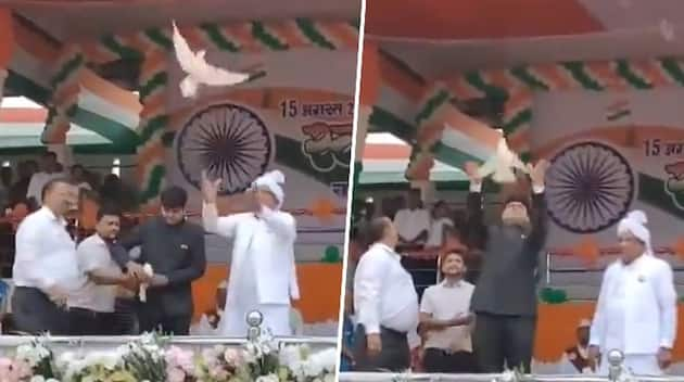 Pigeon fails to fly at Chhattisgarh Independence Day event, comparisons drawn to 'Panchayat' scene (WATCH) snt