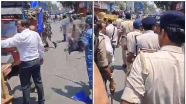 WATCH: Bharat Bandh blunder as policeman accidentally hits SDM with baton in viral video NTI